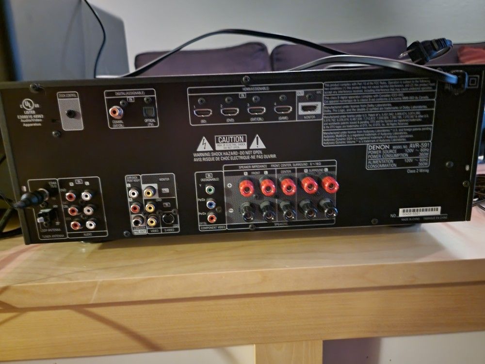 Denon AVR591 receiver with Boston MCS 95 5.1 surround speaker stereo