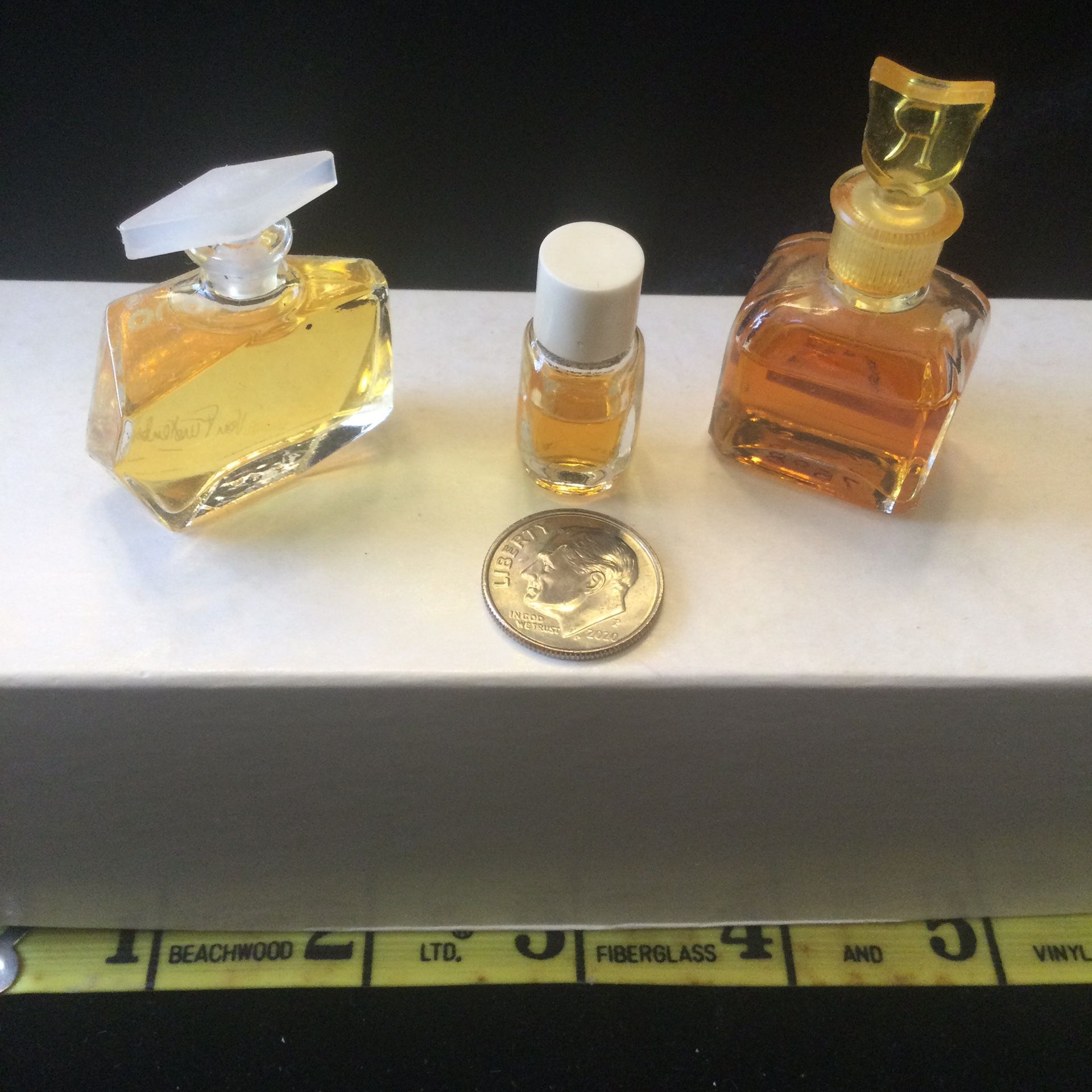 Vtg 1970’s Perfume Bottles Collectible Minis - Replique, L’interdit, Tatiana