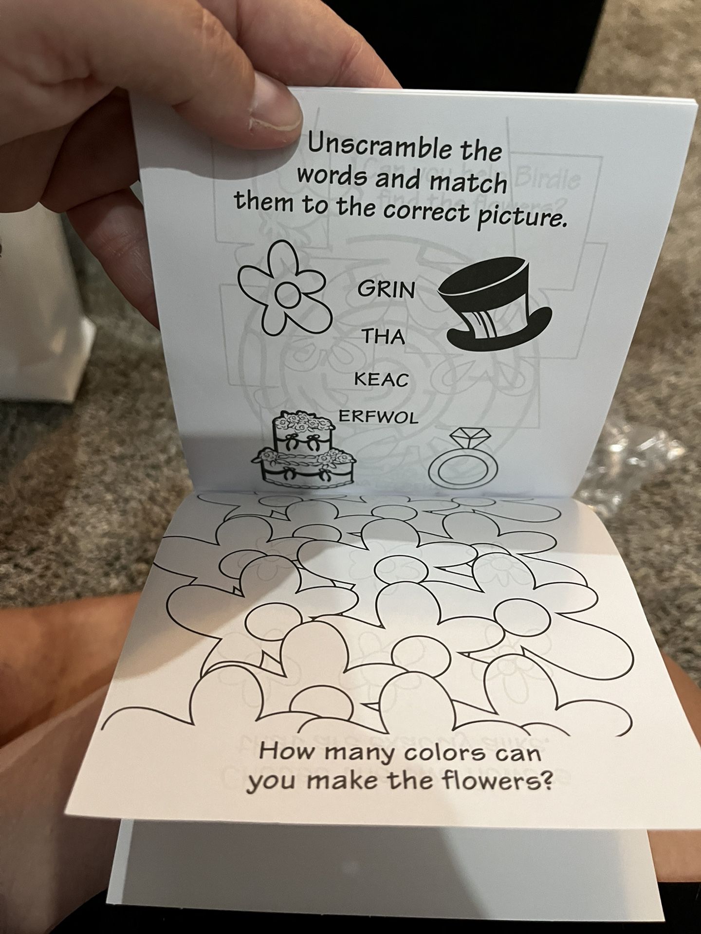 Kids Table Activity Books And Bags -wedding