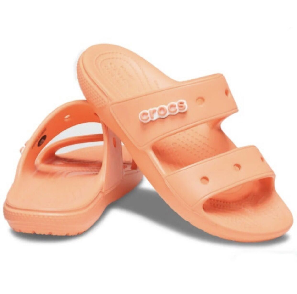 Crocs Unisex-Adult Classic Two-Strap Slide Sandals - Papaya All SIZES!