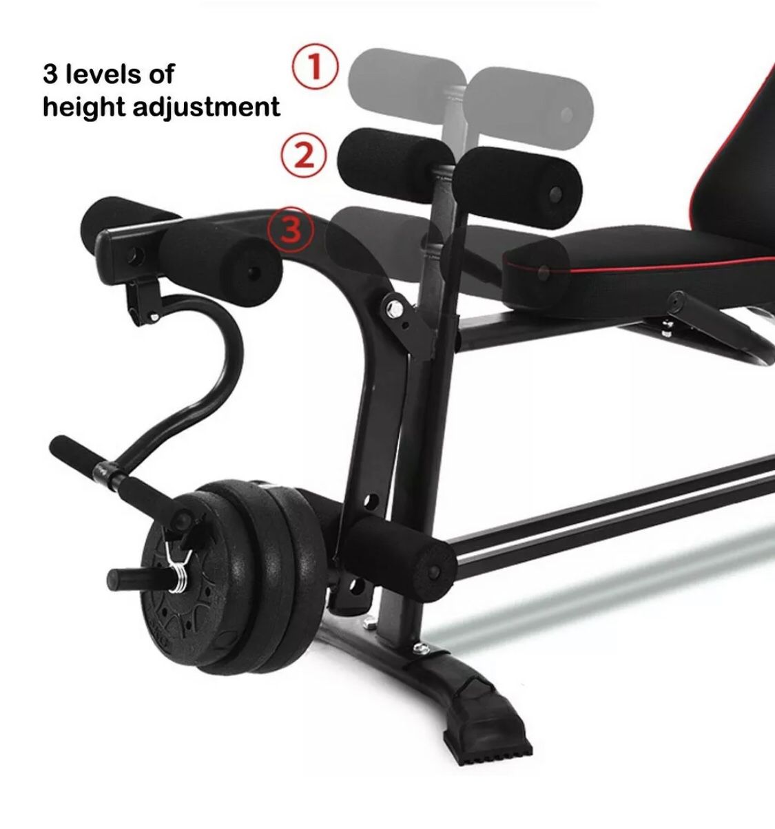 🔥BRAND NEW Adjustable Sit Up A B Incline Abs Bench Flat Fly Weight Press Gym Fitness Rope