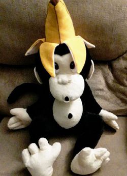 BIG TOY'S Deluxe 24"Monkey With Banana On Head Plush Toy Stuffed, Reduced To $7.00 Thumbnail