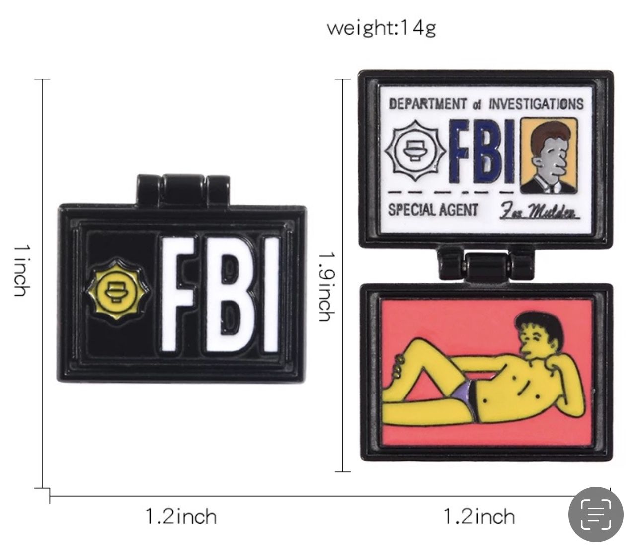 FBI Funny Pin New
