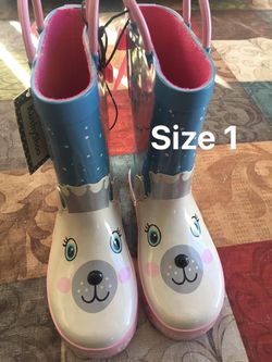 New Rain Boots For Girls And Boys Only Size 5 For Toddlers . Thumbnail