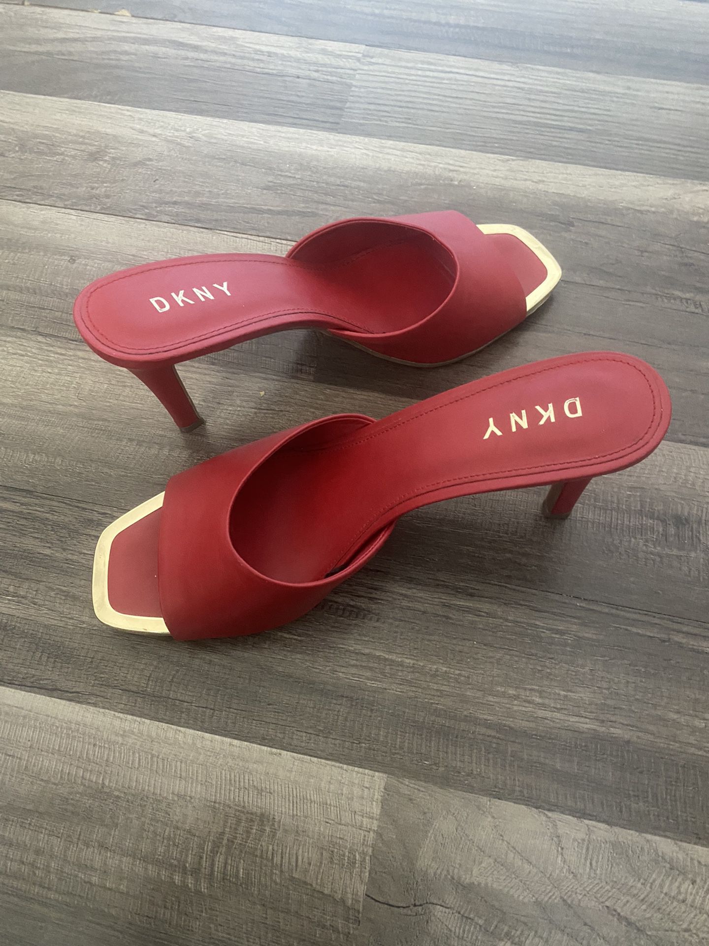 Red DKNY heels
