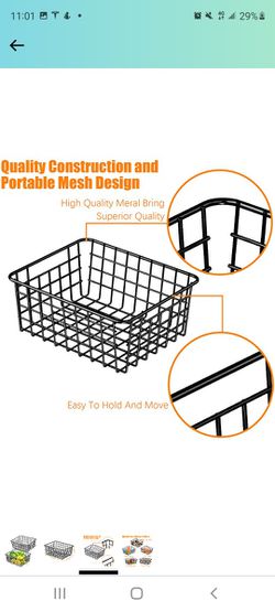  Pack Metal Wire Basket Sturdiness Small Basket Organizer Bins 

 Thumbnail