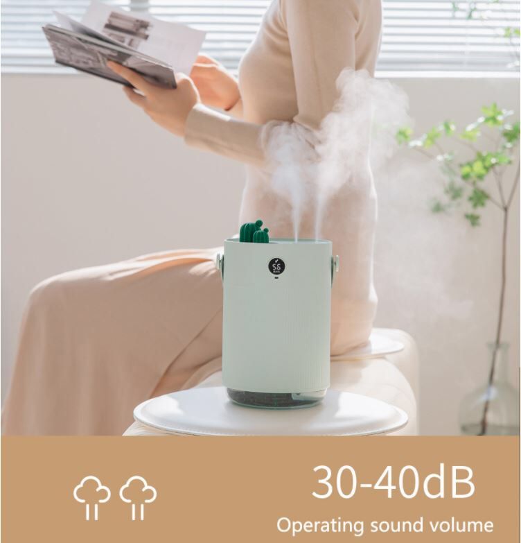 Cactus USB Desktop Dual Spray 1L Ultrasonic Air Humidifier With 7 Color LED Light
