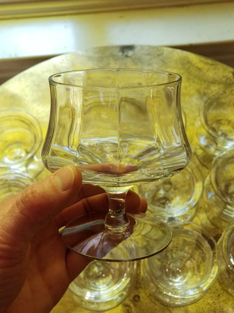 12 vintage crystal icers or glasses-cups-goblets
