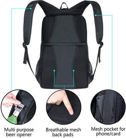 FORICH Insulated Cooler Backpack Double Deck Lightweight Leak Proof Backpack Cooler Bag Soft Lunch Backpack with Cooler Compartment for Men Women to W Thumbnail
