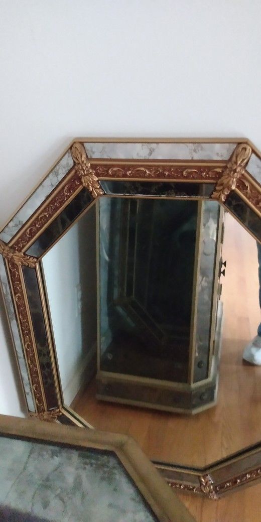 Living Room Cabinet with Mirror