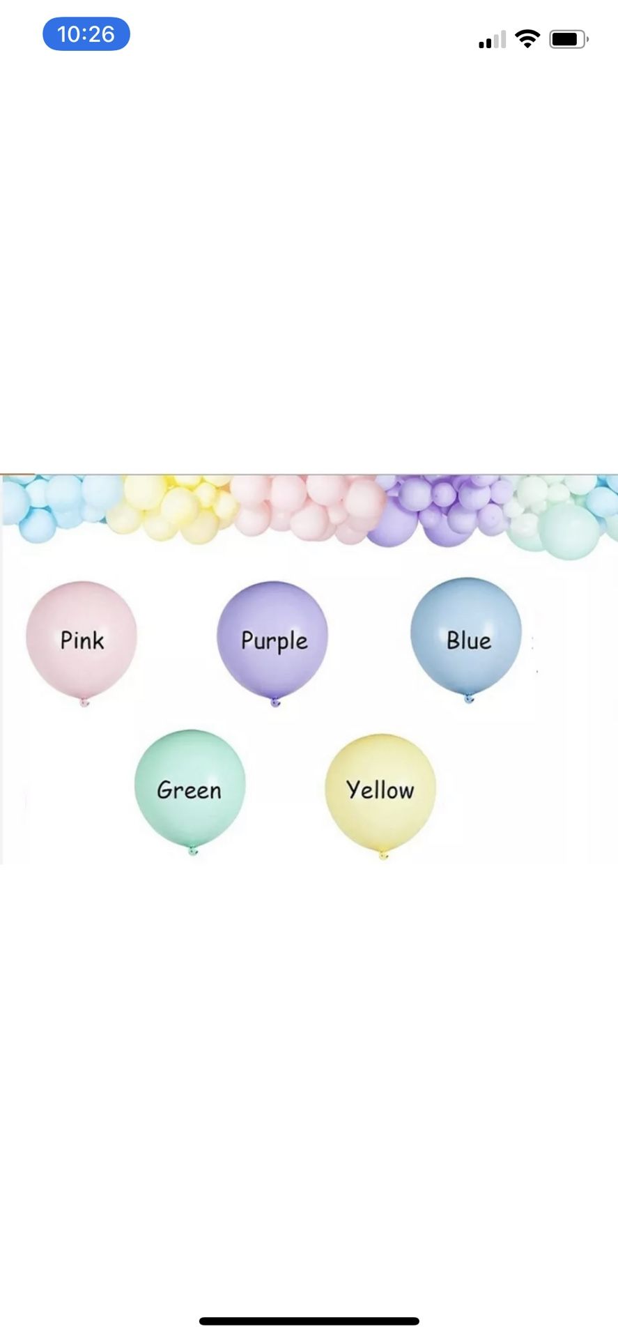 22 Globos color Verde, Amarillo, Rosado, Morado o celeste colores pasteles