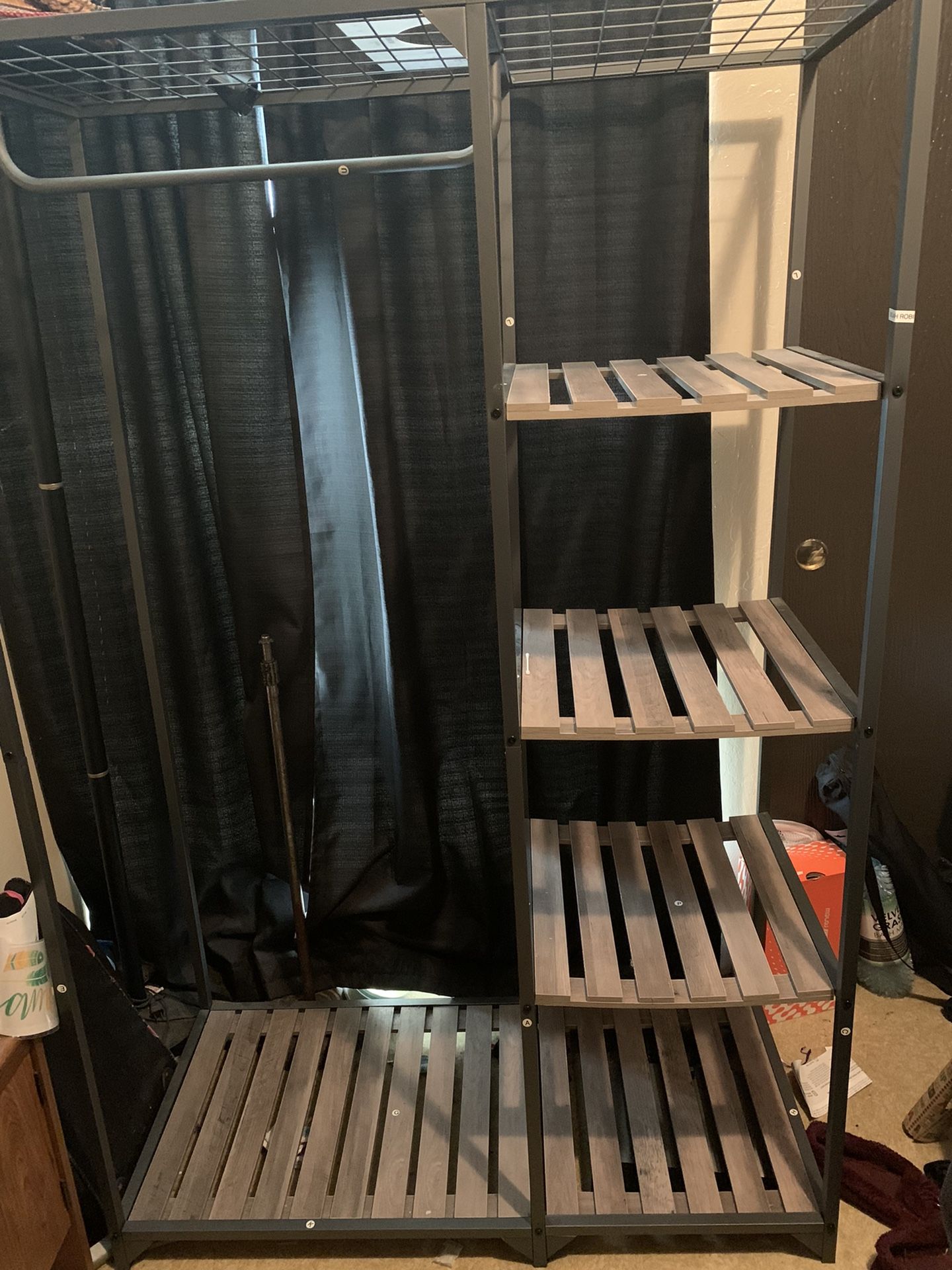 Clothing Rack With Shelves