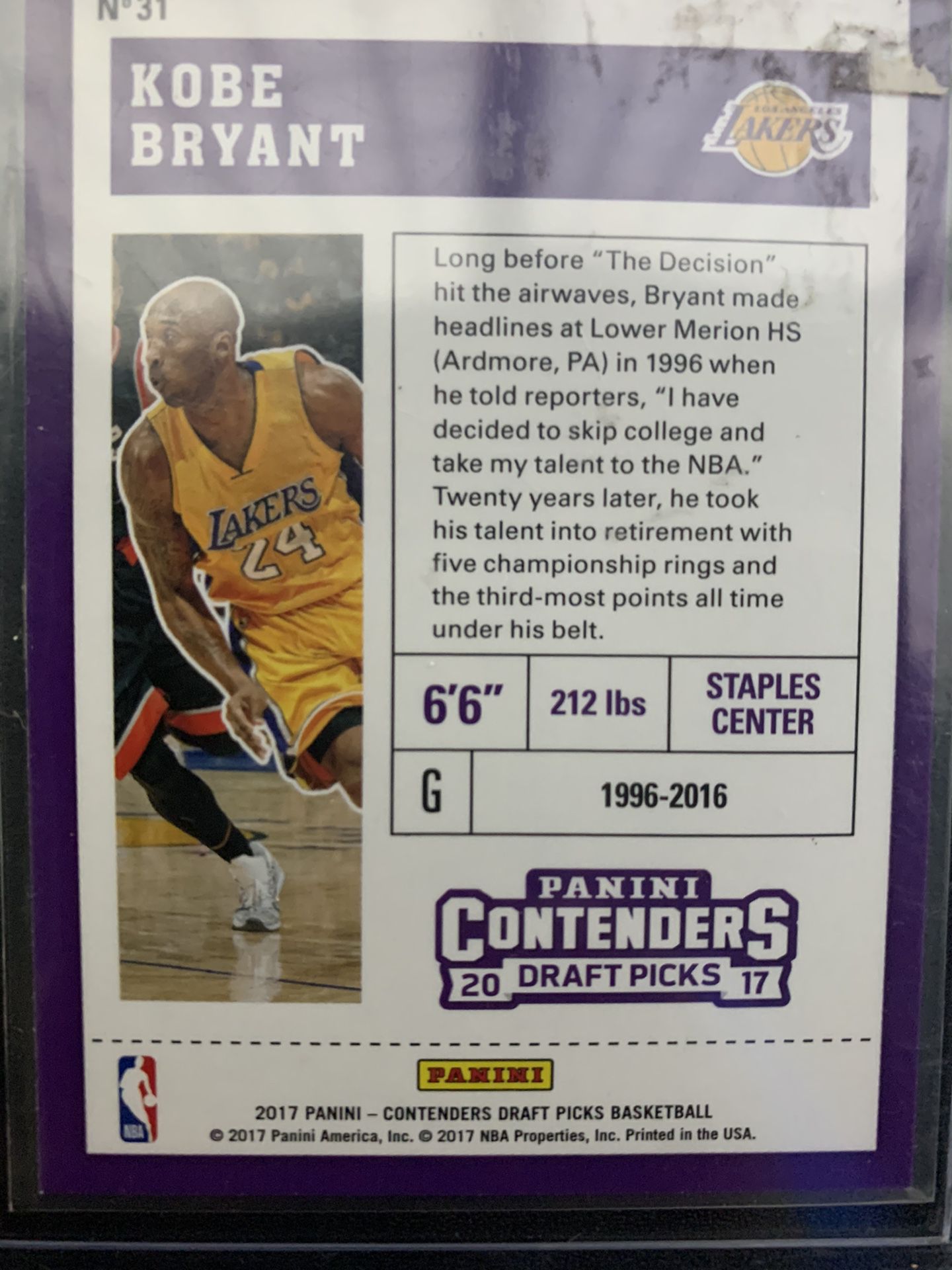 Authentic Kobe Bryant Trading Cards