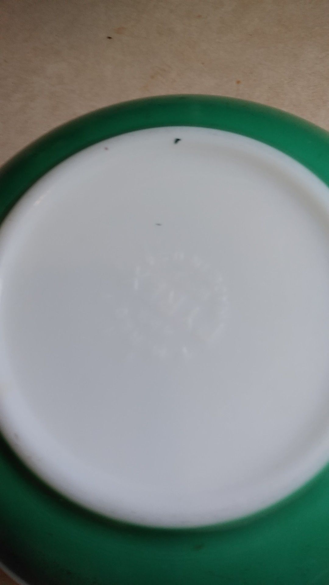 Medium size 403 Pyrex green bowl