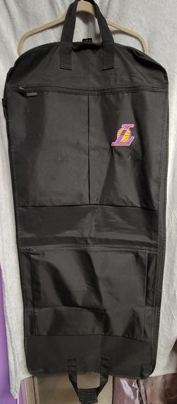 Wally Bags Travel Garment Bag with Pockets Black 52" Embroidered Lakers Logo Thumbnail