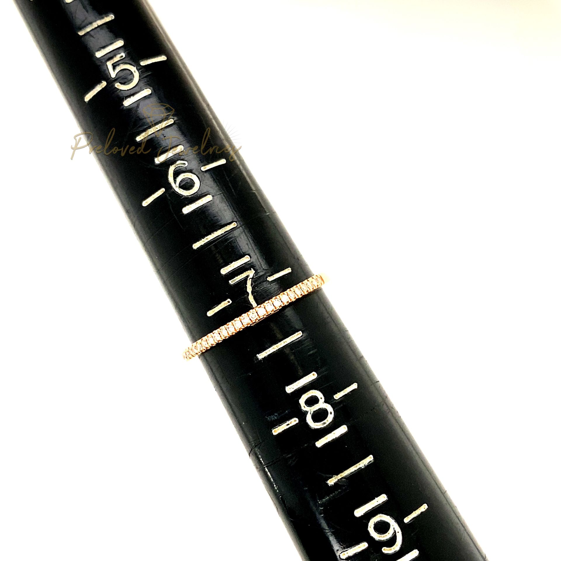 14k Rose Gold Diamond Thin Band