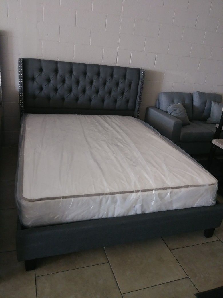 Queen. Bed Frame With Mattress $399 Free DELIVERY