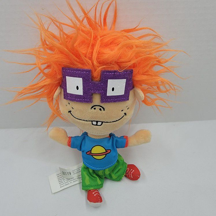 8" 2019 Rugrats Nickelodeon Chuckie Finster Doll Plush Stuffed Toy Animal Show