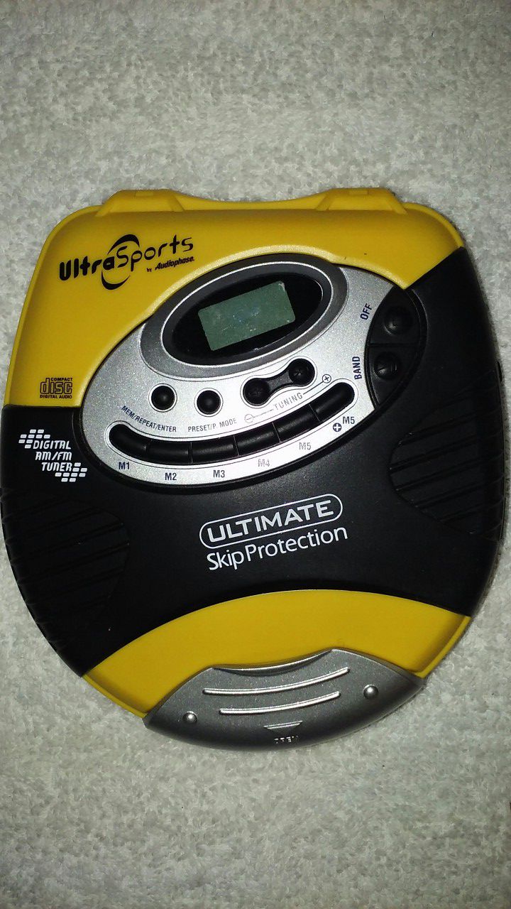 Portable CD player great for camping and boating