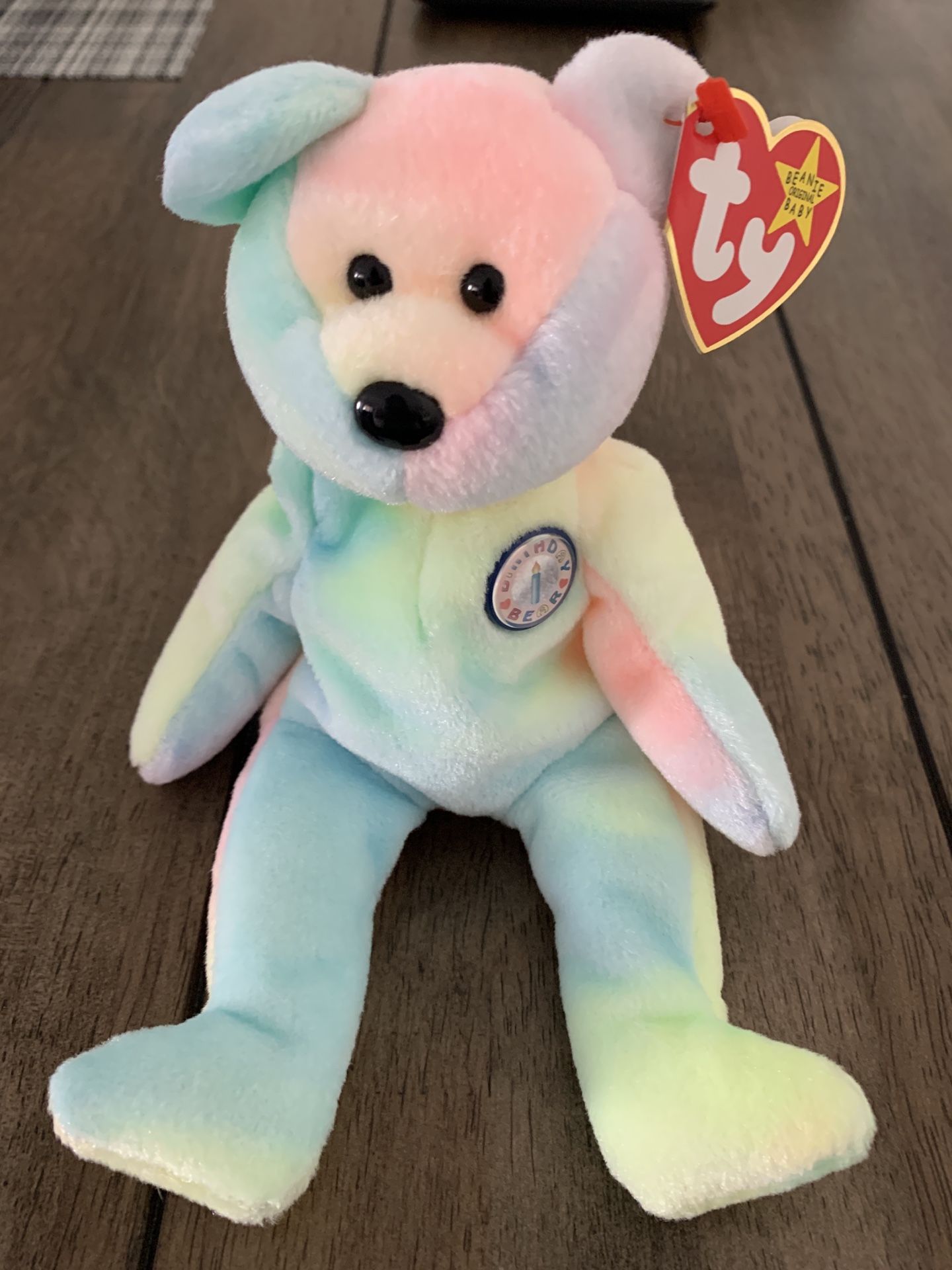 Ty Beanie Baby Birthday Bear