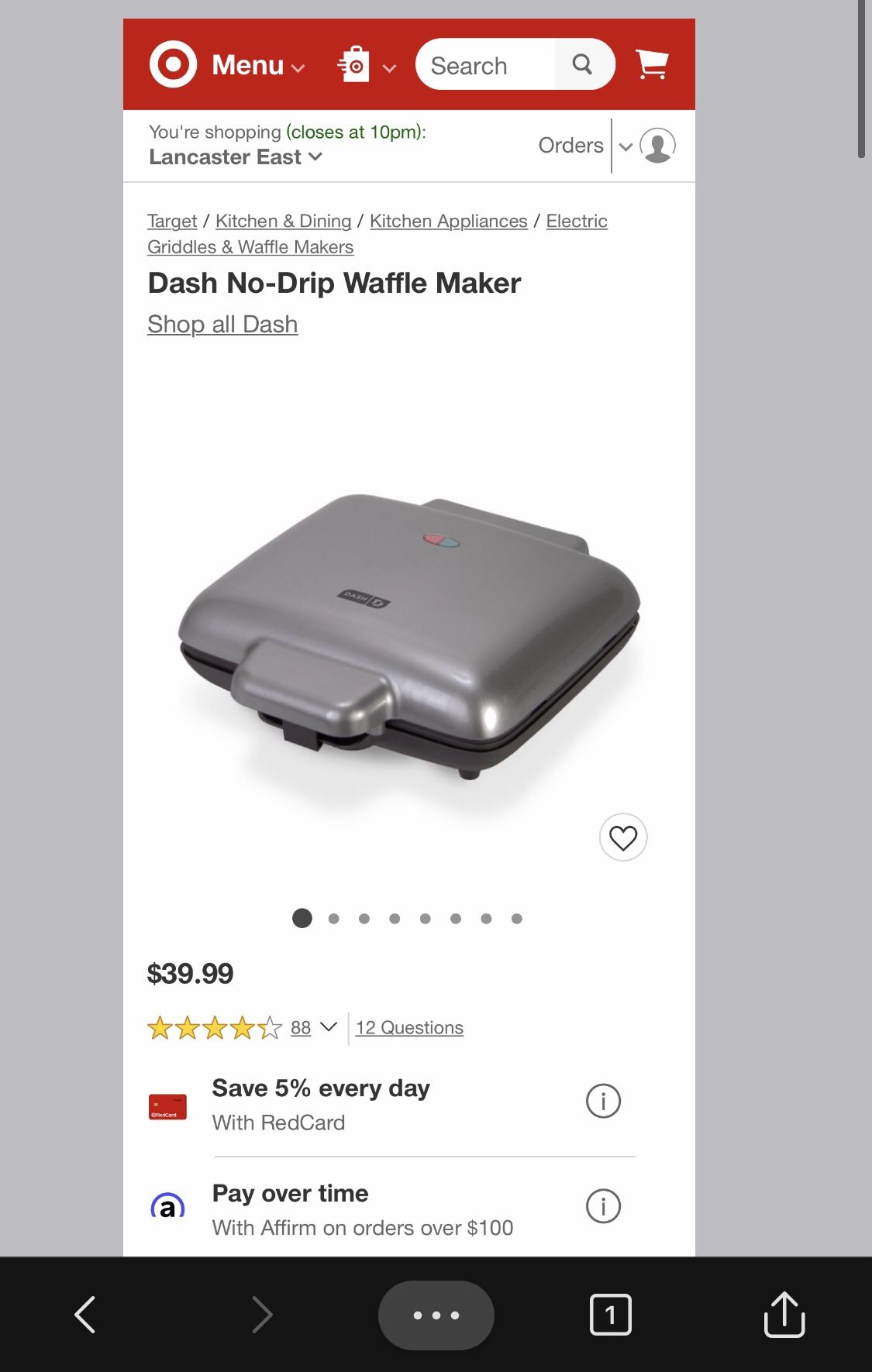 WAFFLE MAKER ''DASH''