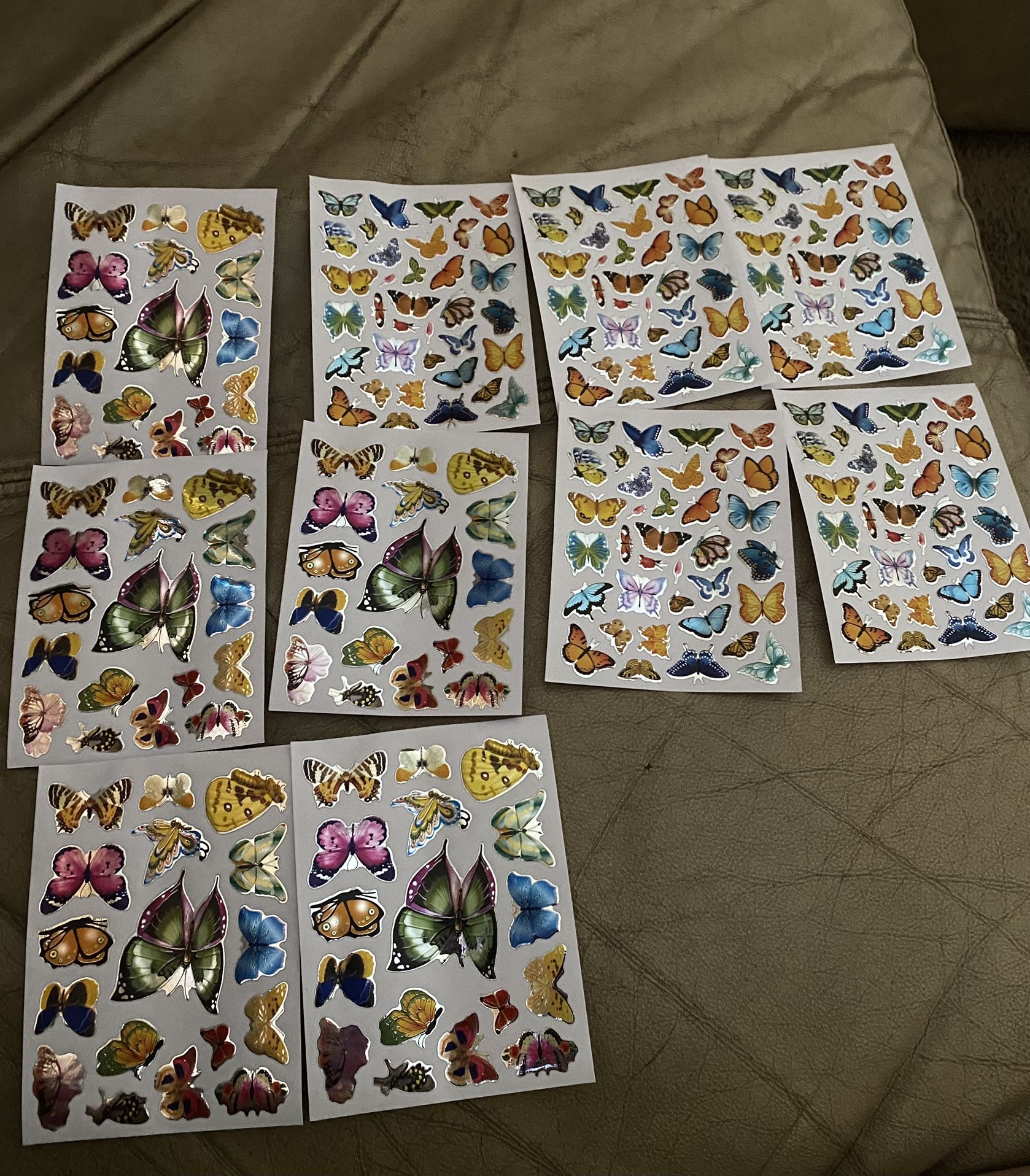 Package Of Butterflies For Wheel Spokes And 10 Sheet Of Metallic Butterfly Stickers