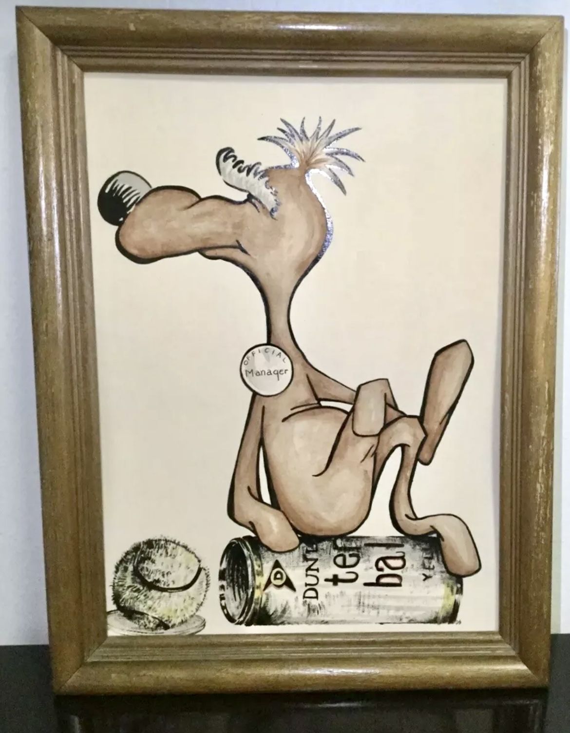Vintage RARE Original Painting Official Manager