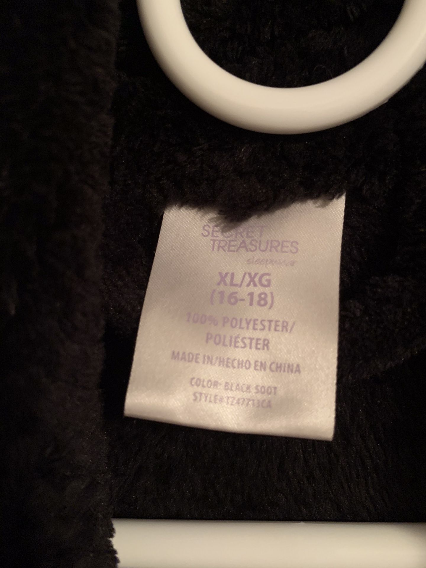 Black Polyester Robe