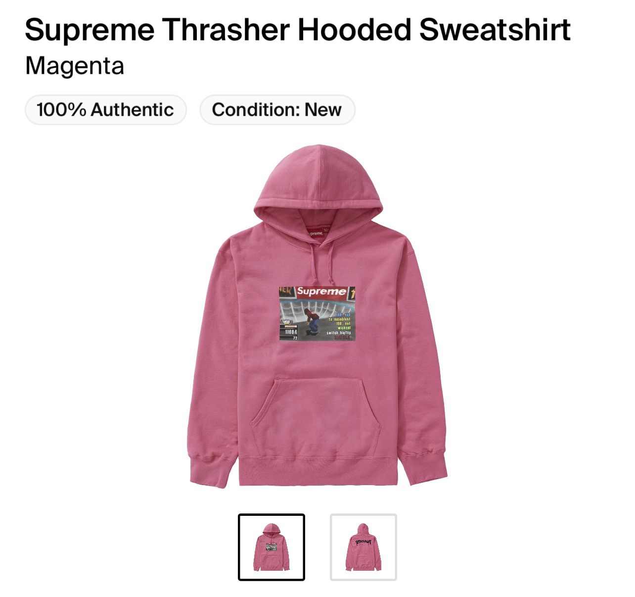 Supreme Thrasher Hoodie Pink 