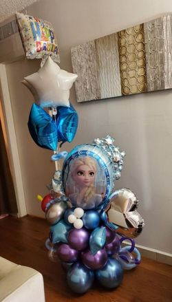 FROZEM Balloons For Birthday, Arreglo De Globos Para Cumpleaños  Thumbnail