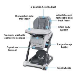 Graco Adjustable High Chair With Booster Seat Thumbnail