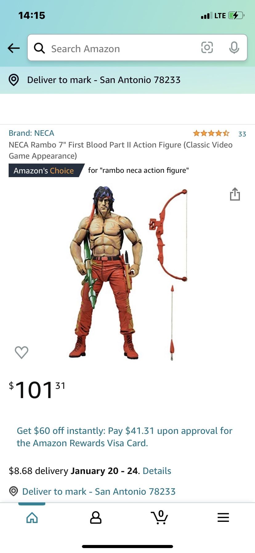 Neca Rambo Action figure