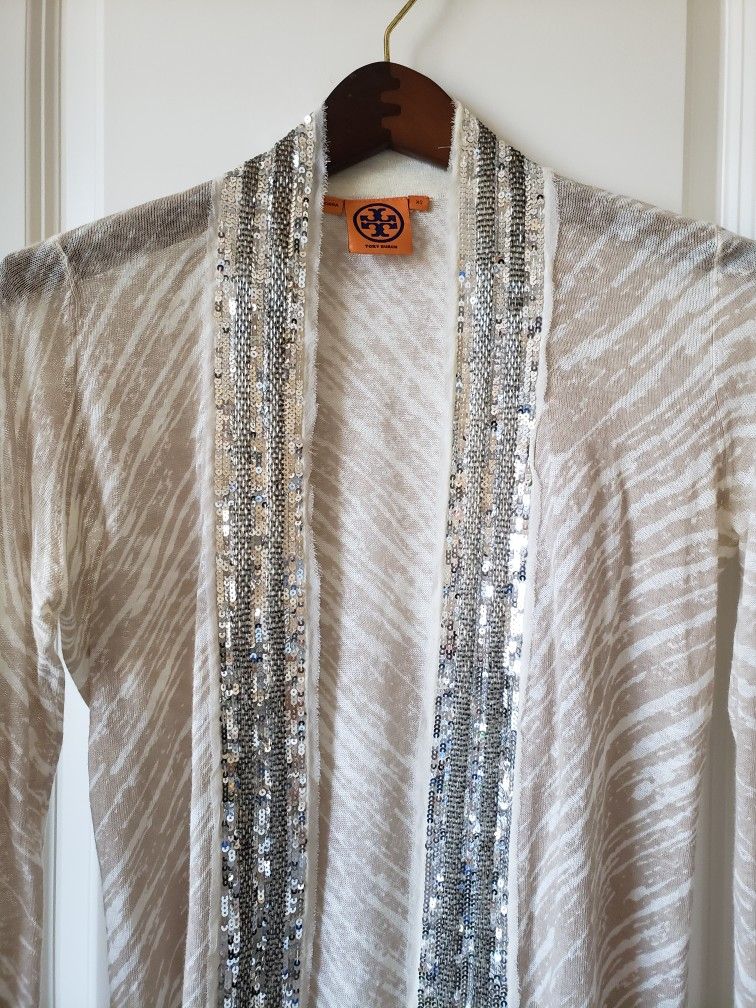 Tory Burch Sequin Quincy Cardigan Size XS