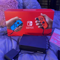 nintendo switch!!! brand new just bought it last month i just never play it!!  comes with 3 games Skyrim , luigi’s mansion, and ninjaco video game Thumbnail