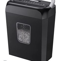 bonsai Paper Shredder for Home Use,6-Sheet Crosscut Paper and Credit Card Shredder for Home Office,Home Shredder with Handle for Document, Mail, Stapl Thumbnail