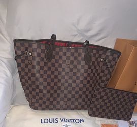 Brand New Louis Vuitton Ebene Damier Cherry interior MM Handbag 🔥 (now available) Thumbnail
