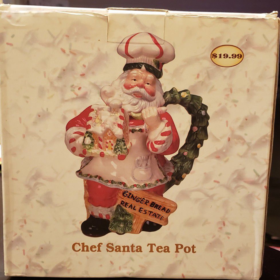 Ceramic Chef Santa Tea Pot