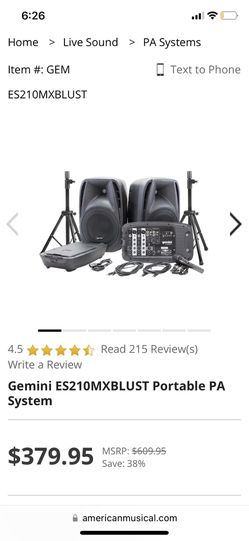 Gemini PA Speakers  Thumbnail