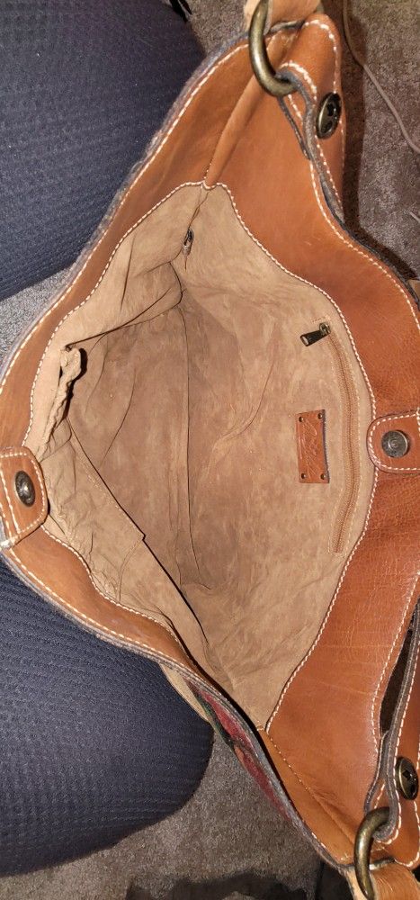 Patricia Nash Purse Tote 100% Italian Leather Floral