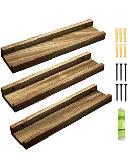 Floating Shelf Picture Ledge-100% Paulownia Wood Shelf Wall Mounted Thumbnail