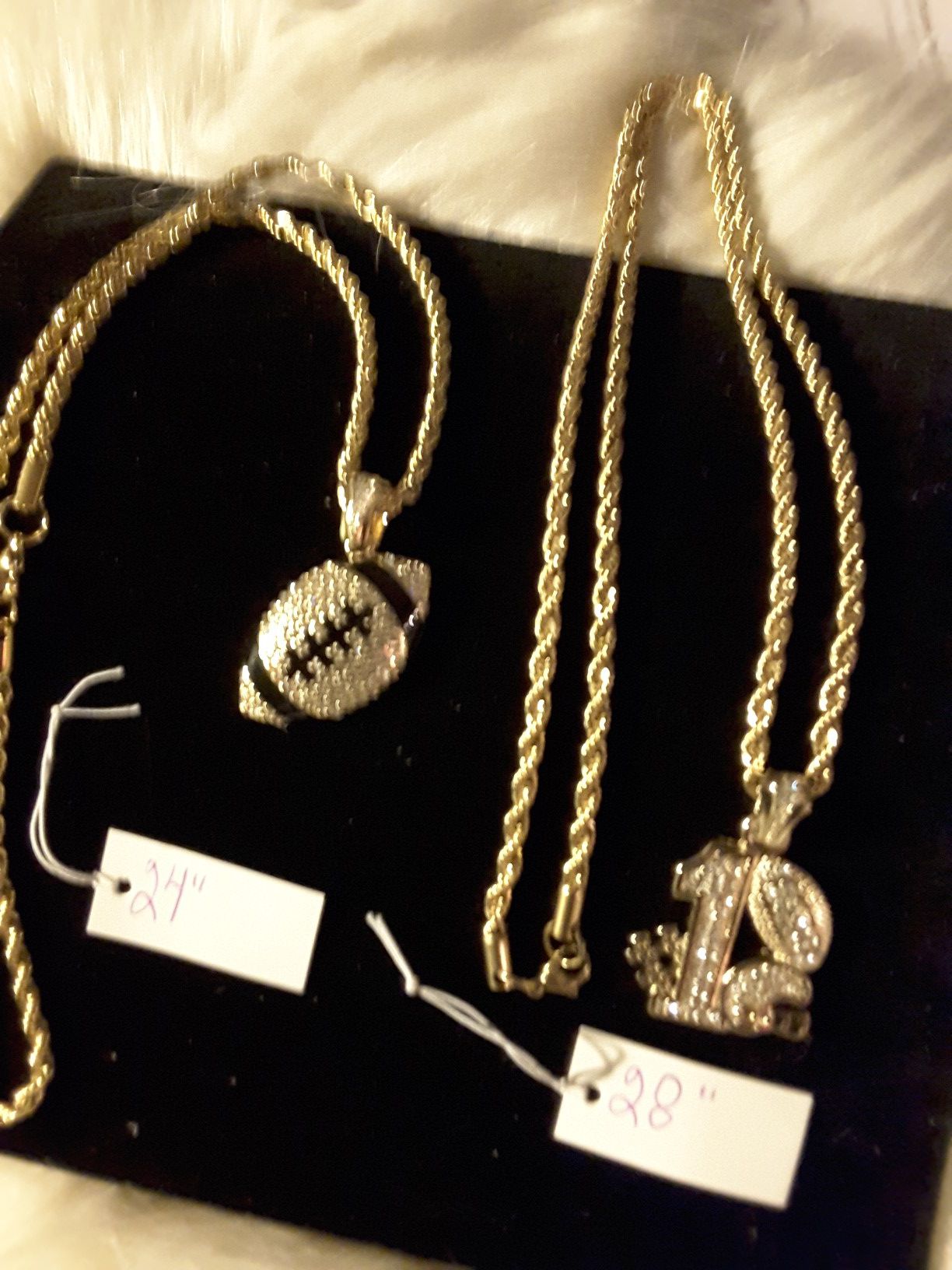 Football Pendents & Rope Chains