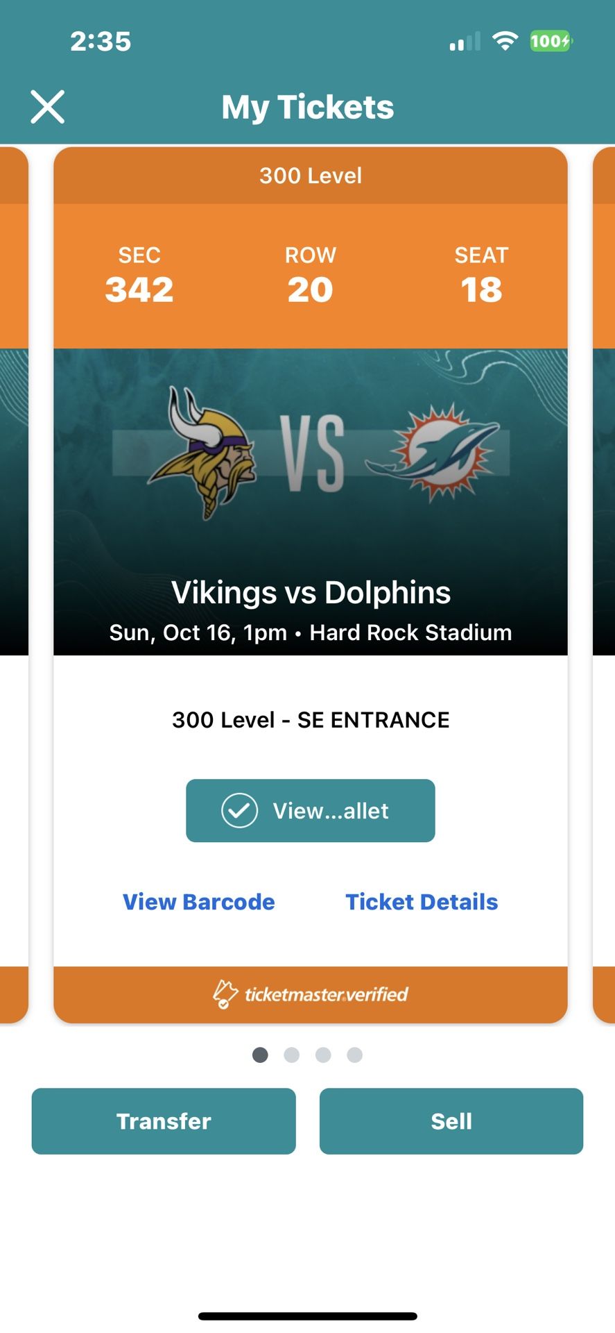 Dolphins VS Vikings