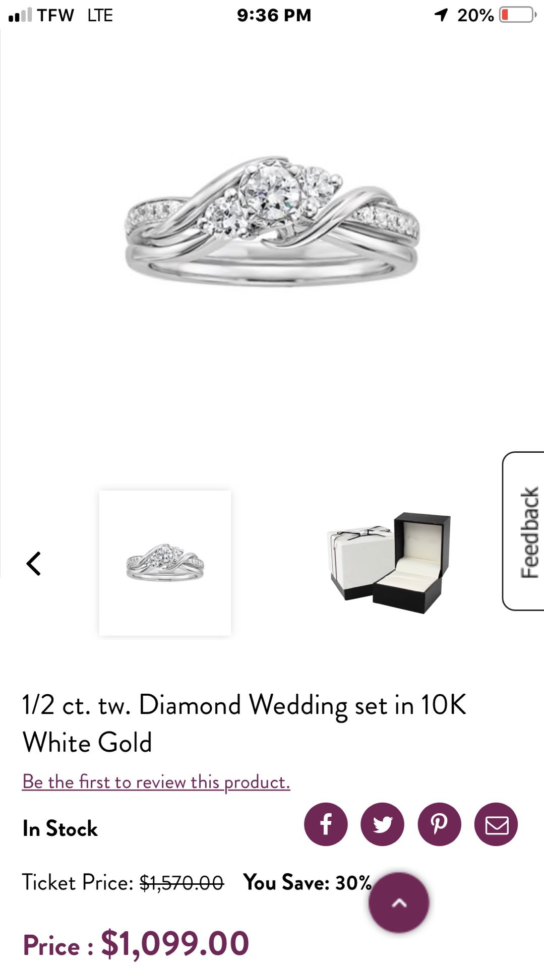 Wedding engagement set