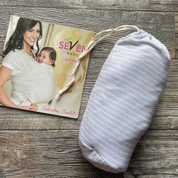Seven Baby Snuggles Wrap. Gray Stripe  Thumbnail