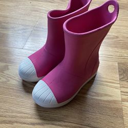 Girl’s Hot Pink Rain Boots Crocs-Size 11 Thumbnail