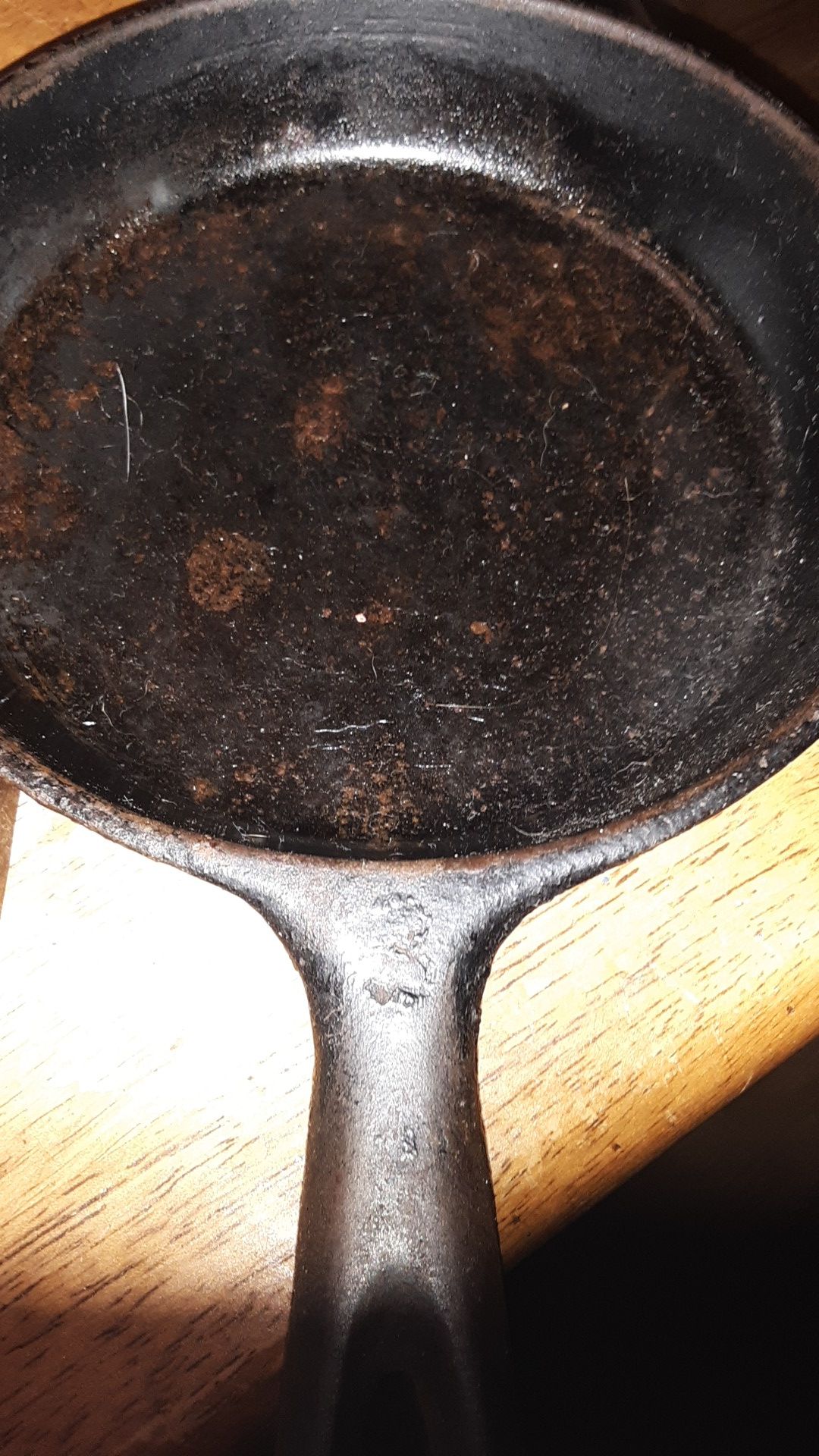 Vintage number 3 cast iron frying pans