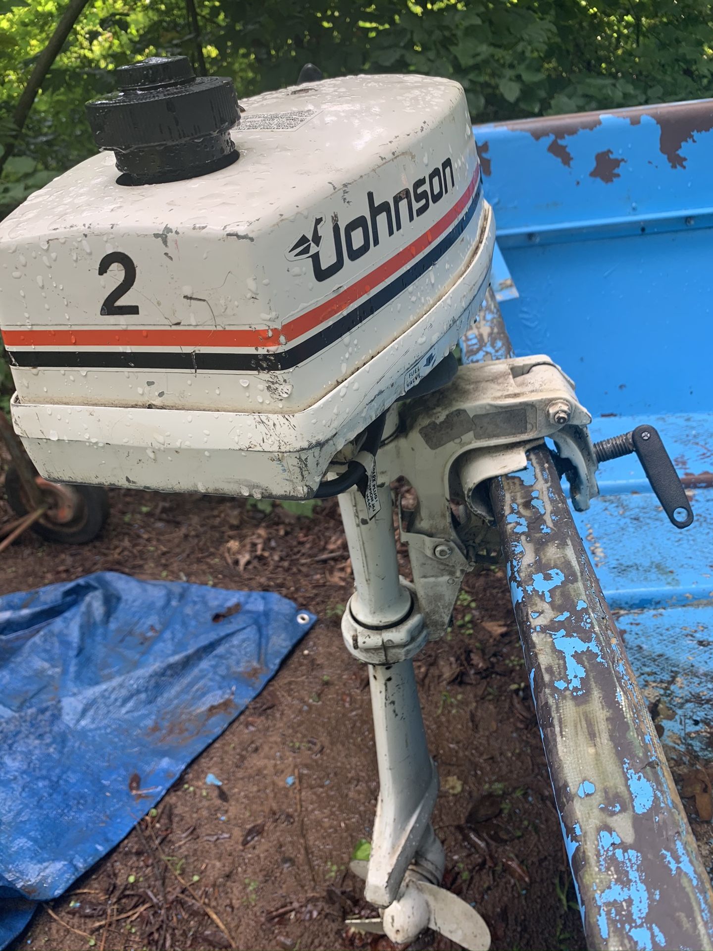 Johnson Outboard 2hp AND BOAT