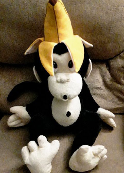 BIG TOY'S Deluxe 24"Monkey With Banana On Head Plush Toy Stuffed, Reduced To $7.00
