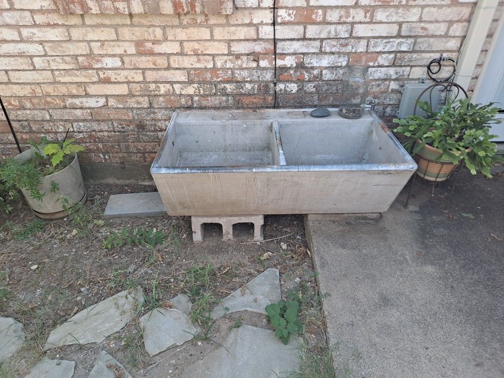 Antique Concrete Laundry Sink