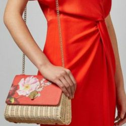 Ted Baker Sunday Straw Bag Purse Clutch  Thumbnail